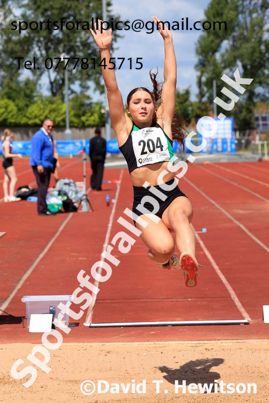 Womens Under-20s long jump, 2024 Northern Senior and Under-20s Track and Field Champs, Middlesbrough.  Photo: David T. Hewitson/Sports for All Pics